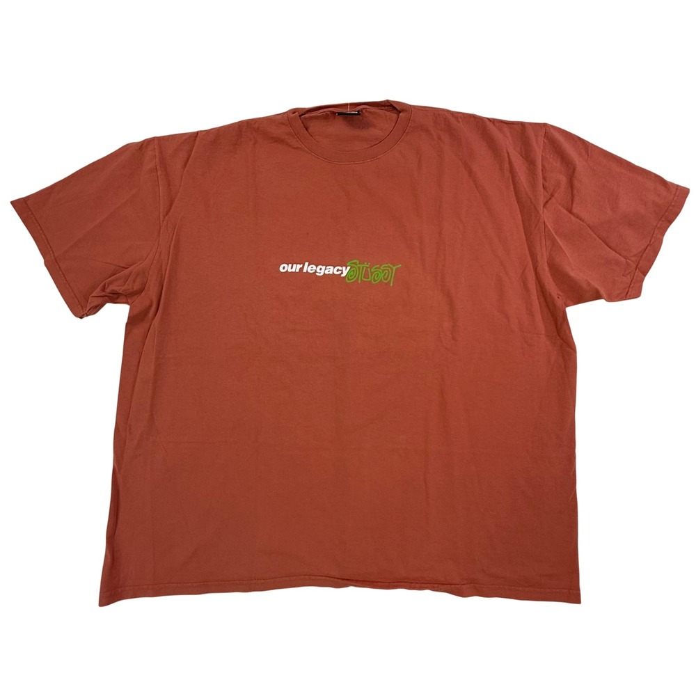 Stussy x Our Legacy Work Shop T-Shirt Clay Orange XXL New Streetwear Collab